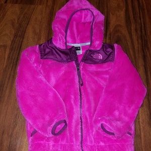 Toddler Girls North Face fuzzy jacket